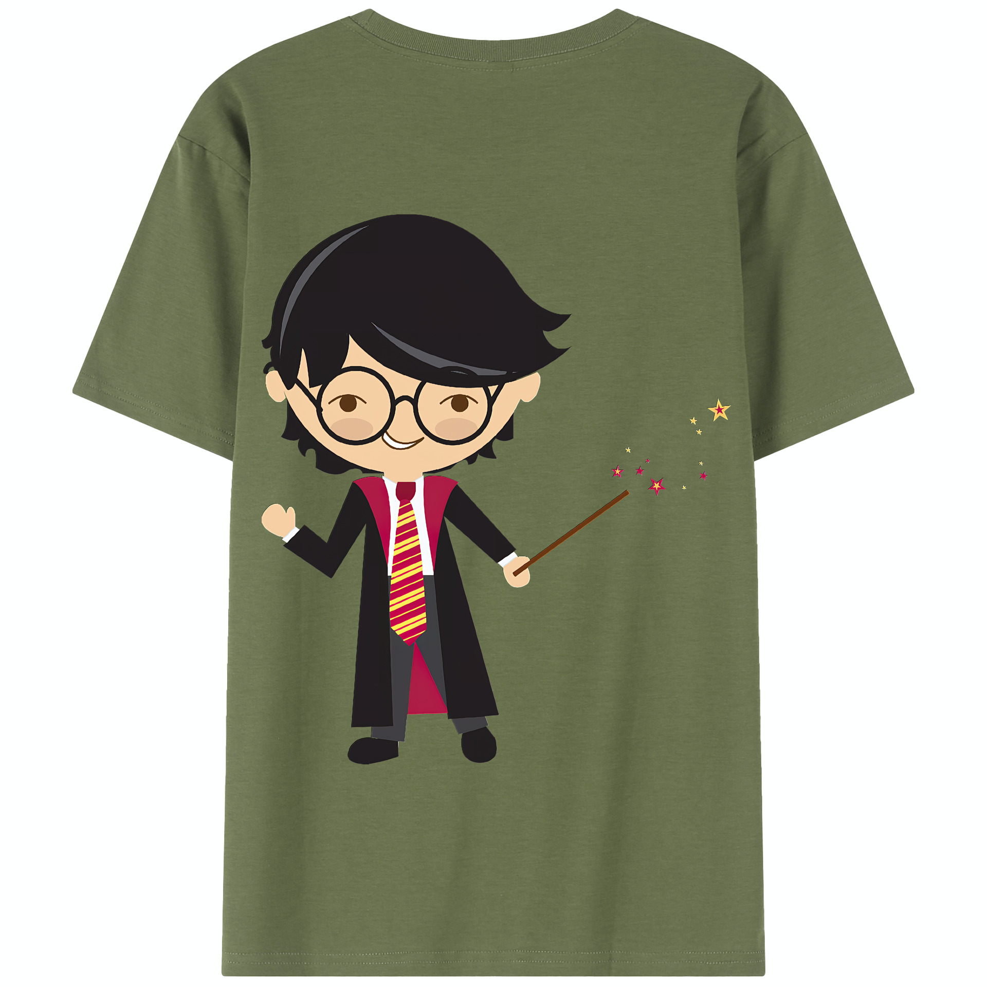 （画像用） Harry Potter ハリー・ポッターシリーズ 綿100％半袖Tシャツ（背面プリント）